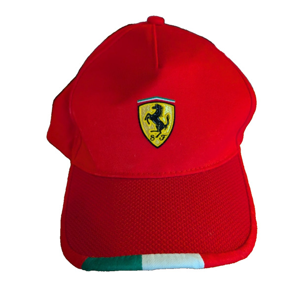 Scuderia FERRARI Logo Hat ~ Official Product Adjustable Strapback Race Cap ~ Red - Picture 2 of 6